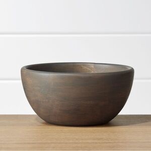Crate & Barrel Brooks Grey Wood Bowls (Set of 4)